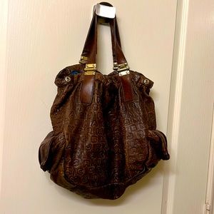 Marc by Marc Jacob’s brown leather monogram bag